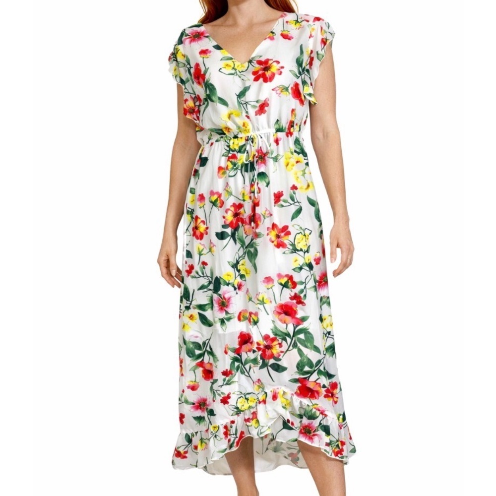 EnFocus Studio Floral flowy one piece dress SZ M/L